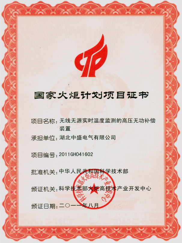 國家火炬計(jì)劃項(xiàng)目證書.png